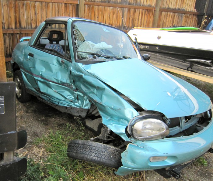 Colin took this at the junk yard when he went to collect my things.