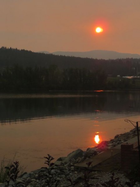 This was yet another smokey sunset.