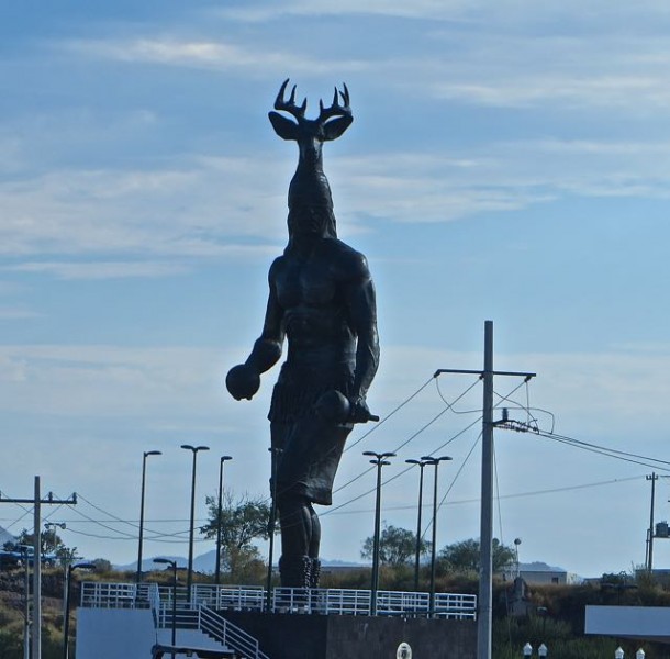 I noticed some construction last year and it seems that is will be a huge and wonderful rest area overlooked by this wonderful Yaqui fellow.