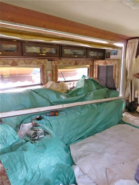 Meanwhile back in the RV, Erik was installing the new piece and working on the new slide out rubber install.