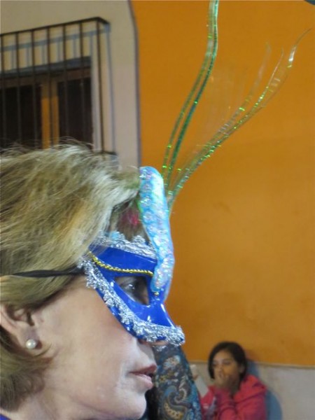 Incognito for the night or just someone who is enjoying the romance and mystery of Carnaval.