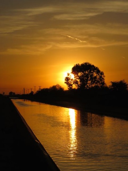 Sunset walk along the canal.