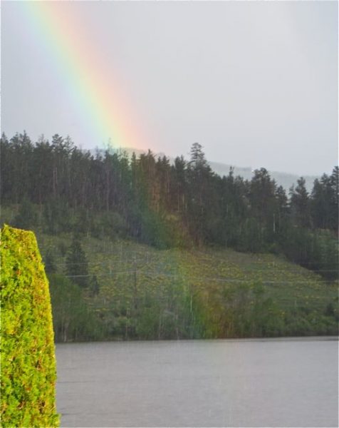 Looks like the pot of gold is in the lake........