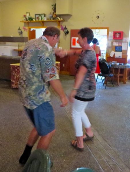 Colin dancing with Rosalie. Barry and Rosalie are also taking dance lessons.