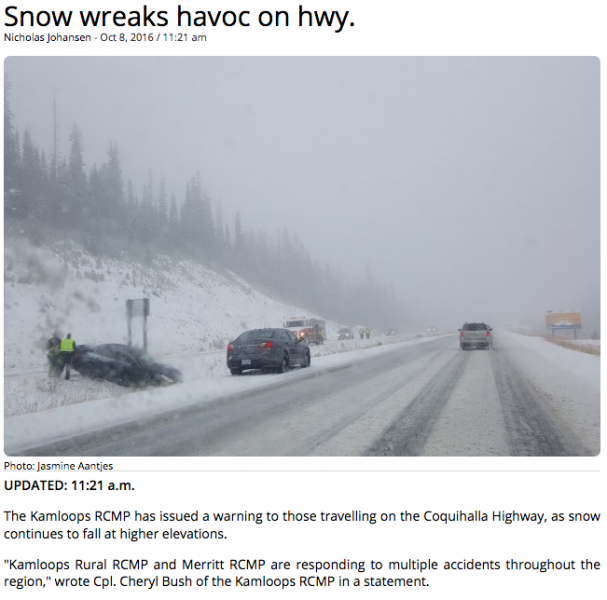 This was Saturday on the highway between us and Vancouver.